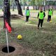 Удар мячом! И точно в лунку!